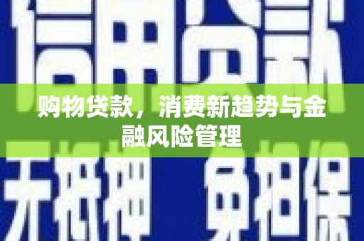 二水购物贷款，消费新趋势与金融风险管理