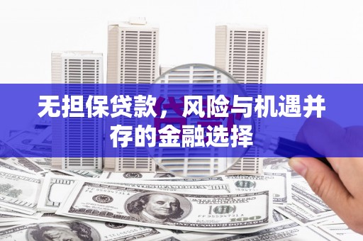 二水无担保贷款，风险与机遇并存的金融选择