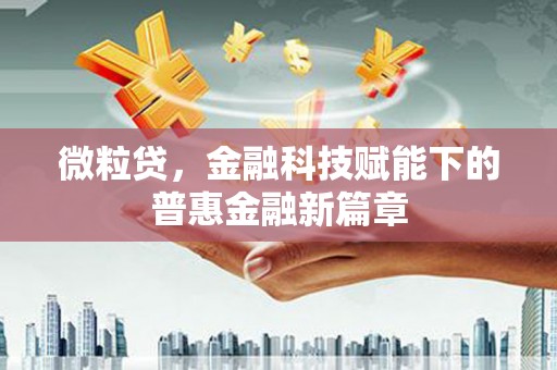 二水微粒贷，金融科技赋能下的普惠金融新篇章