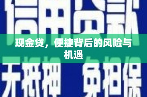 二水现金贷，便捷背后的风险与机遇