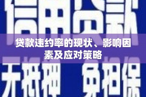 二水贷款违约率的现状、影响因素及应对策略