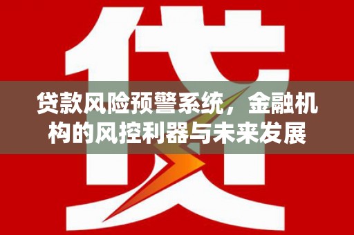 二水贷款风险预警系统，金融机构的风控利器与未来发展