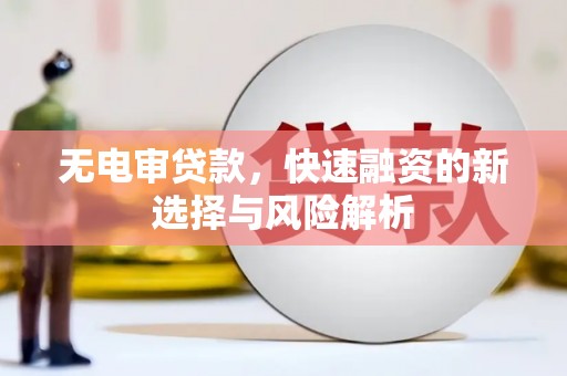 二水无电审贷款，快速融资的新选择与风险解析