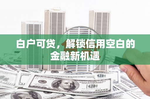 二水白户可贷，解锁信用空白的金融新机遇