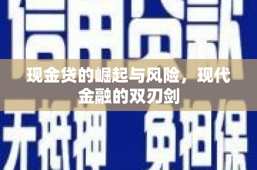 二水现金贷的崛起与风险，现代金融的双刃剑