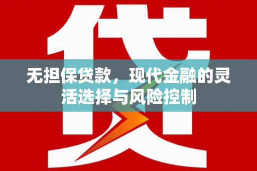 二水无担保贷款，现代金融的灵活选择与风险控制
