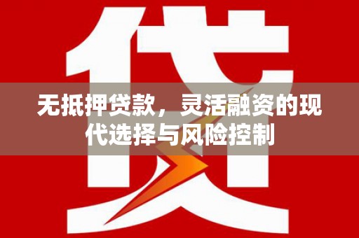 二水无抵押贷款，灵活融资的现代选择与风险控制