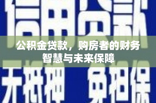 二水公积金贷款，购房者的财务智慧与未来保障