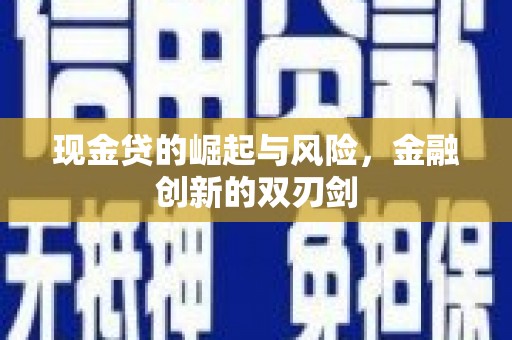 二水现金贷的崛起与风险，金融创新的双刃剑