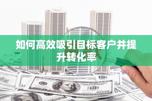 二水如何高效吸引目标客户并提升转化率