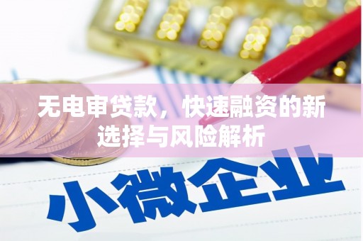 二水无电审贷款，快速融资的新选择与风险解析