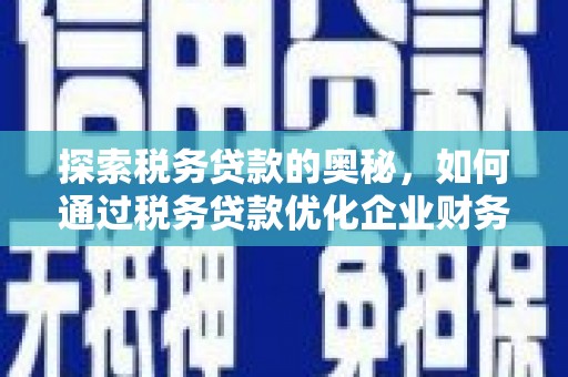 二水探索税务贷款的奥秘，如何通过税务贷款优化企业财务