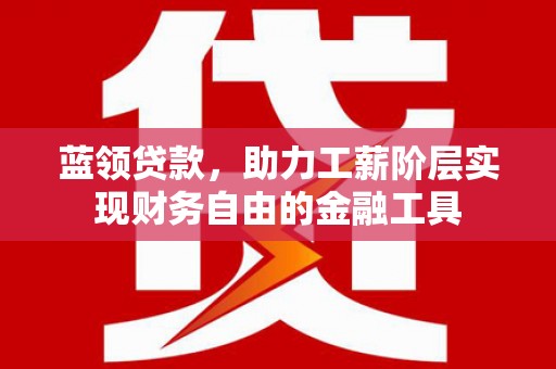 二水蓝领贷款，助力工薪阶层实现财务自由的金融工具