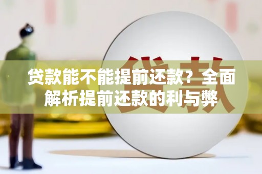 二水贷款能不能提前还款？全面解析提前还款的利与弊