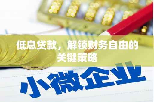 二水低息贷款，解锁财务自由的关键策略