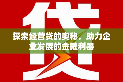 二水探索经营贷的奥秘，助力企业发展的金融利器