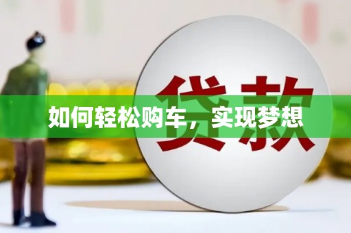 二水如何轻松购车，实现梦想
