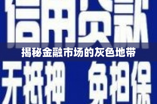 二水揭秘金融市场的灰色地带