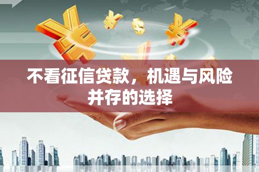 二水不看征信贷款，机遇与风险并存的选择